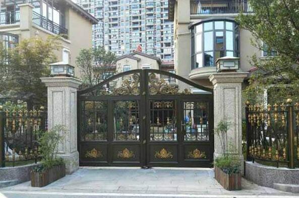 湖州出安智能別墅鋁藝大門讓湖州雅居樂濱江國際顯得更有個(gè)性