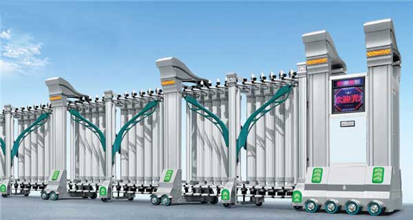 揭陽(yáng)出安智能電動(dòng)伸縮門進(jìn)駐普寧保利和府大門口