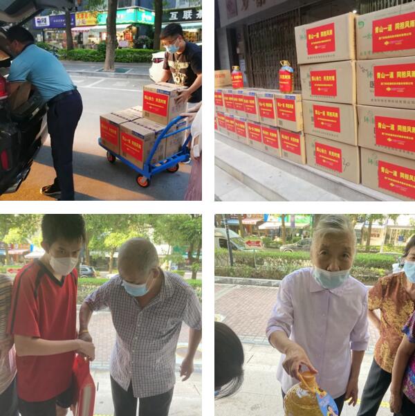 科拓還為社區(qū)捐贈了食用油、大米、醫(yī)用外科手套、隔離面屏等生活及防護物資