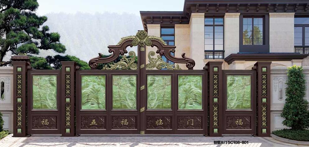 平頂山常綠金瀾王朝鋁藝大門(mén)案例 - 中出網(wǎng)-智能出入口與停車(chē)充電門(mén)戶