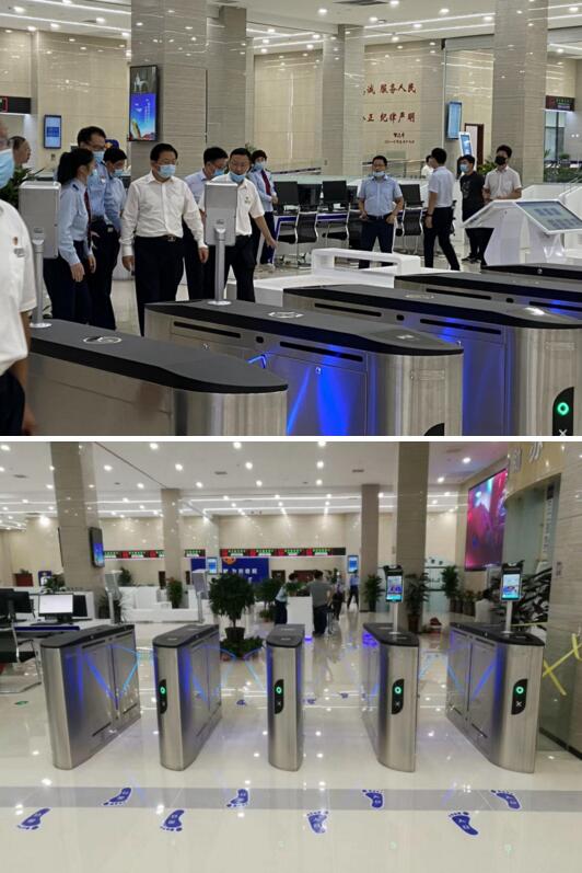 道爾智控10臺翼閘+8臺人臉識別測溫一體機，入駐駐馬店國家稅務(wù)局