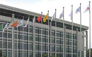 益陽市安興電子有限公司不銹鋼旗桿案例