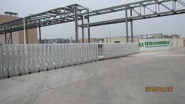 熱烈祝賀清遠(yuǎn)出安智能伸縮門進(jìn)駐清遠(yuǎn)忠信光伏材料科技有限公司（建滔）