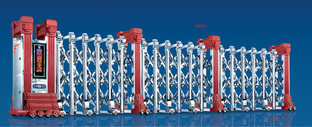 門之魂K666(紅)不銹鋼伸縮門