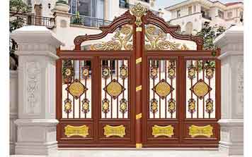 鋁藝大門 - 門之鑫T-010（紅古銅）