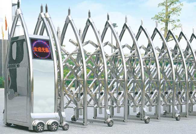 銀龍四號不銹鋼伸縮門