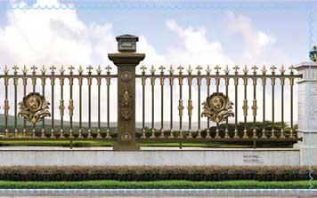 圍墻護(hù)欄 - KSWL-7002別墅鋁藝庭院圍欄