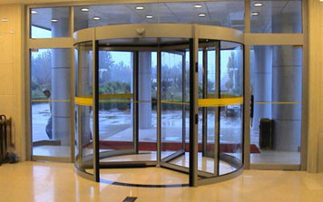 三翼氟碳噴涂自動旋轉門