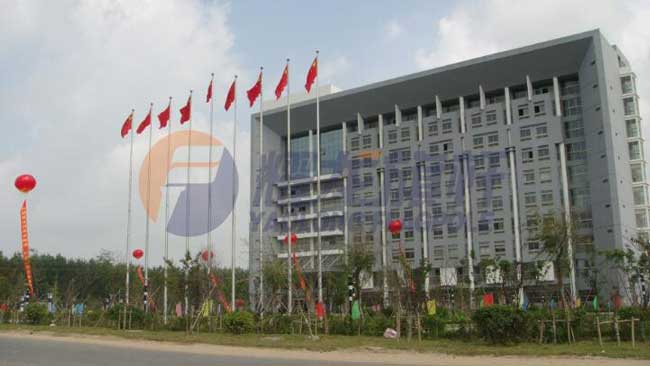 鹽城濱?；@區(qū)管委會旗桿案例 - 中出網(wǎng)-智能出入口與停車充電門戶