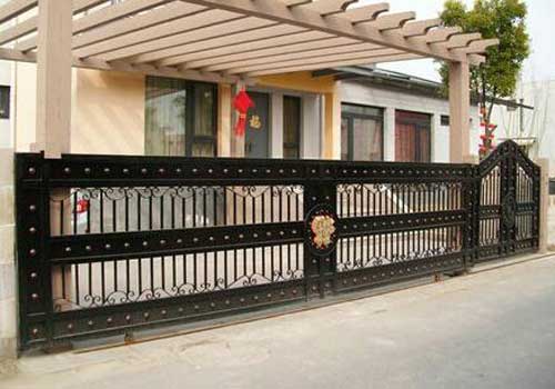 鐵藝電動(dòng)庭院門