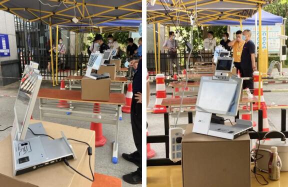 湖北某地十余考場采用人證核驗(yàn)智能終端ID860紅外溫感版