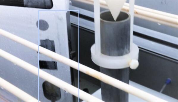 圖中框線為對鎖體進(jìn)行鹽霧試驗(yàn)