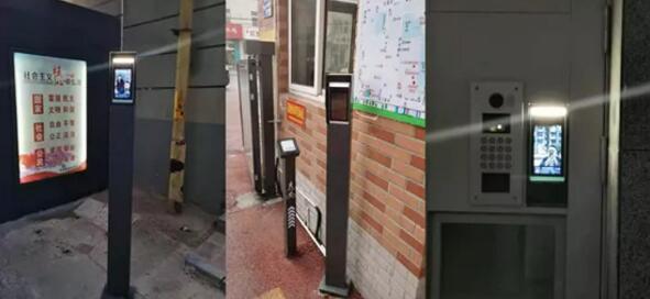 河北省某市社區(qū)出入口安裝的芊熠人臉識(shí)別終端