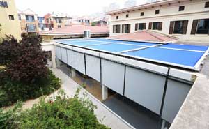 天津黑鯊運(yùn)動成長中心織物外遮陽項(xiàng)目