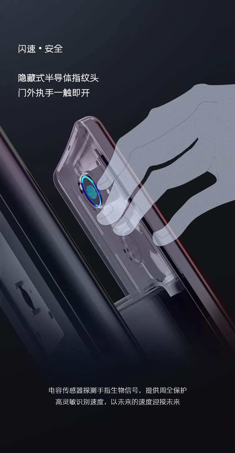 閃速 安全 隱藏式半導(dǎo)體指紋頭，執(zhí)手一握即開