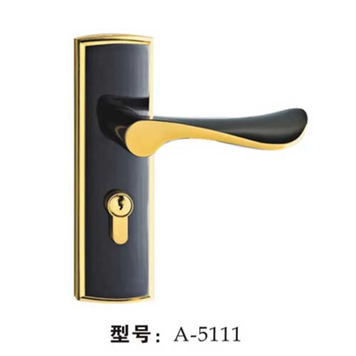 A單舌小插芯門鎖-5111-槍間金
