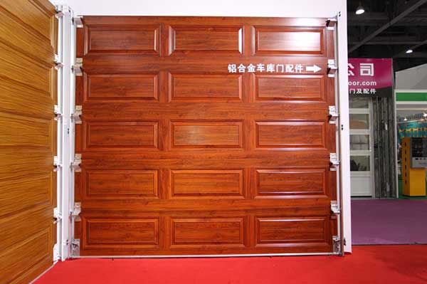 鋁合金木紋色車庫(kù)門