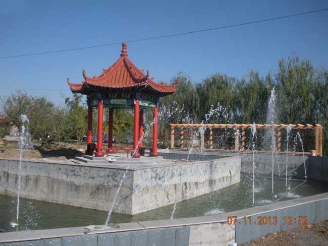 膠州市富貴生態(tài)園涼亭案例 - 中出網(wǎng)-智能出入口與停車充電門戶